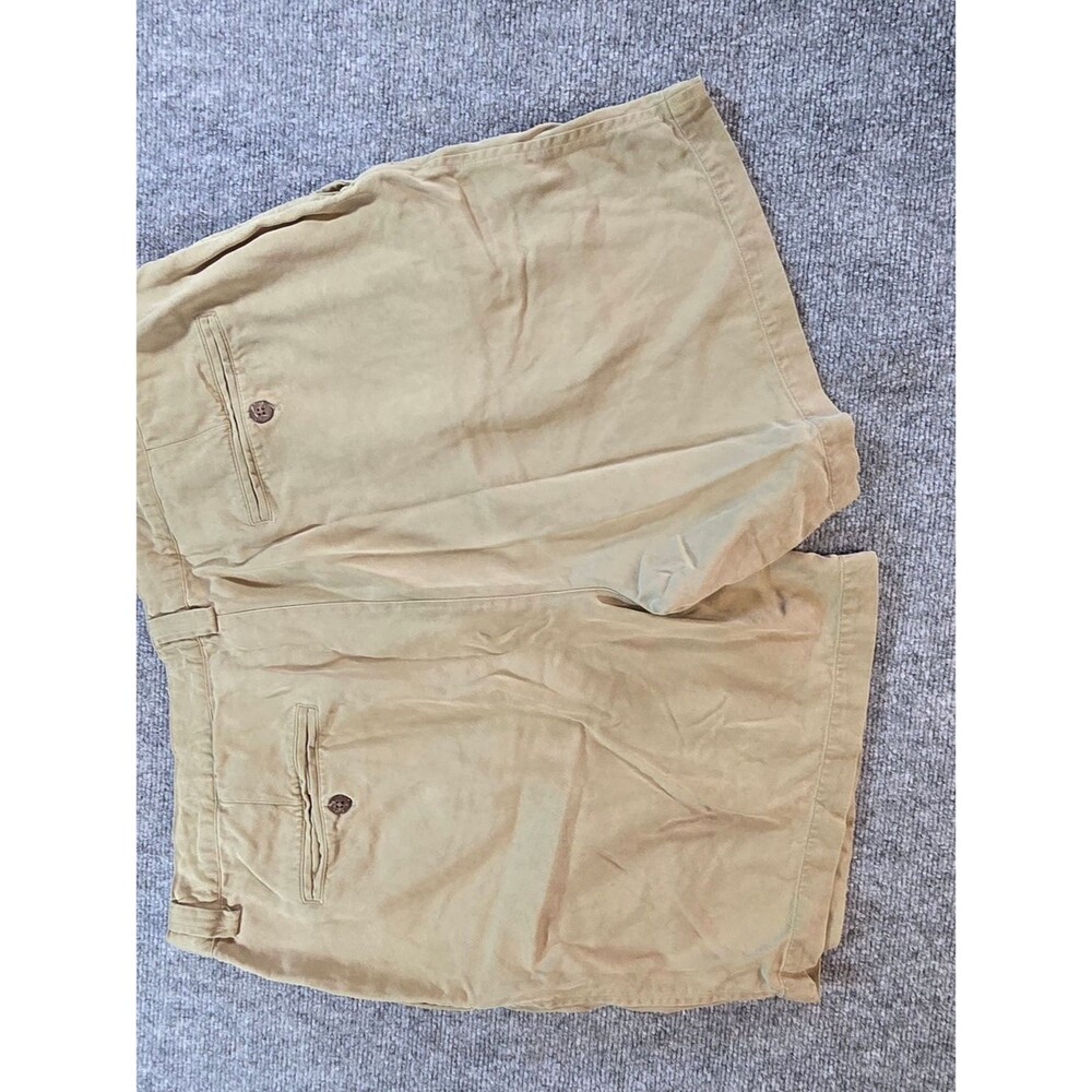 Tommy Bahama Silk Shorts Mens 42 Khaki Pleated Resort Golf Casual 100% Silk - Picture 7 of 7